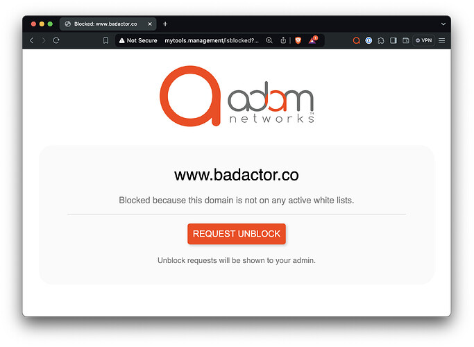 adam:ONE block page