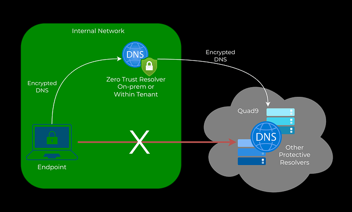 Endpoint Encrypted DNS to Zero Trust Resolver